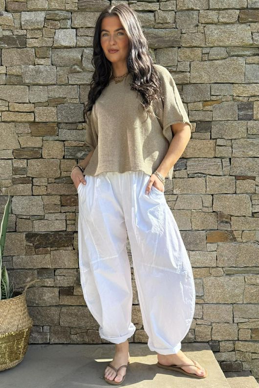 Paloma Classic Barrel Pant White  Pre order 9 days 